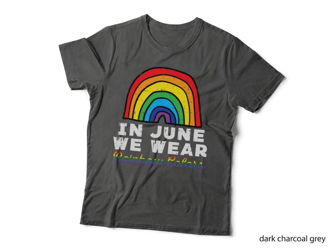 Gay Pride Rainbow Colors June Lgbtq Ally, We Wear Rainbow, Pride Month Tee