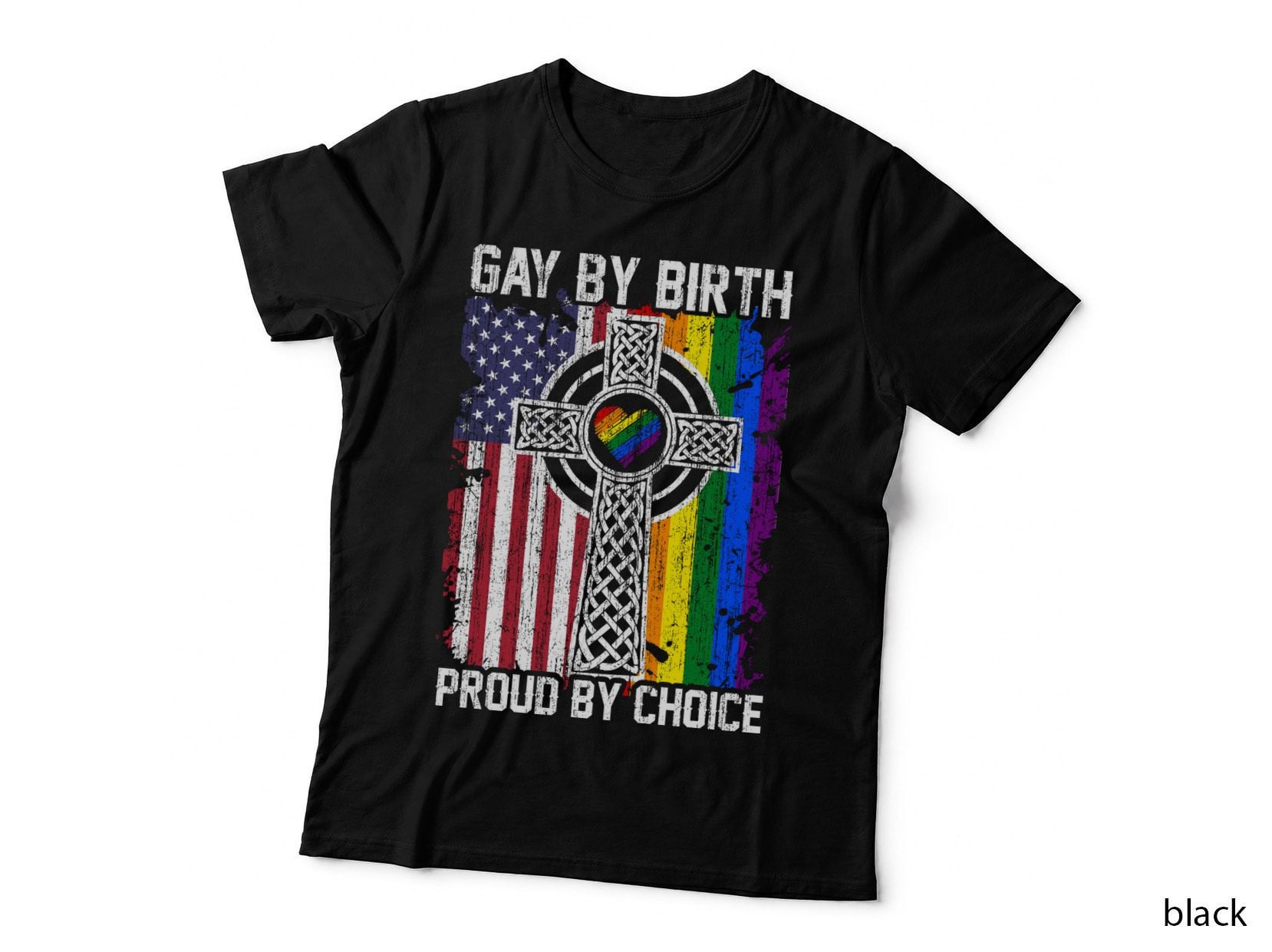 Gay Pride Rainbow Heart T-Shirt, LGBTQ+ Pride Apparel