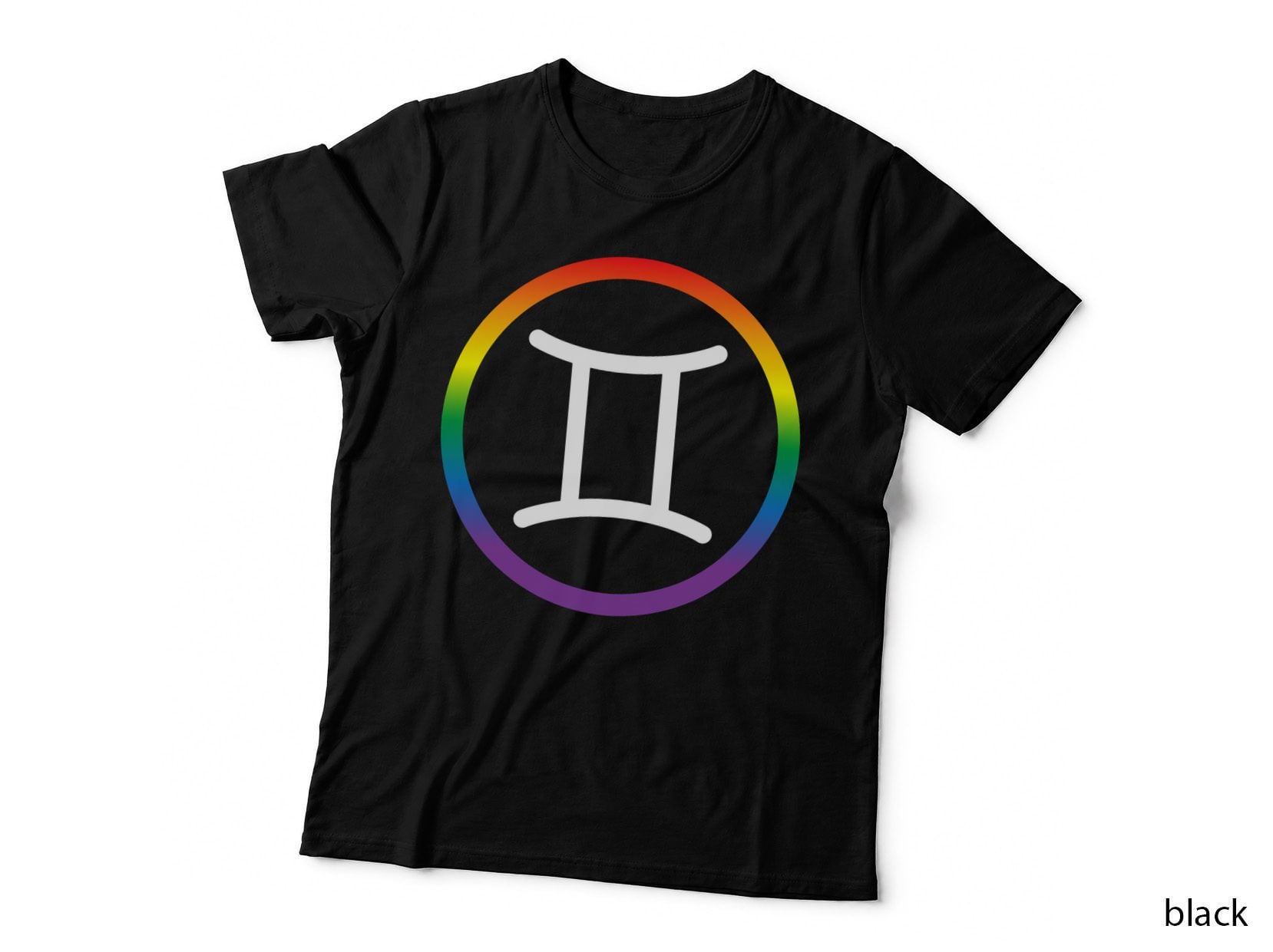 Gemini Zodiac Sign Gay Pride Rainbow LGBT LGBTQ Astrology T-Shirt