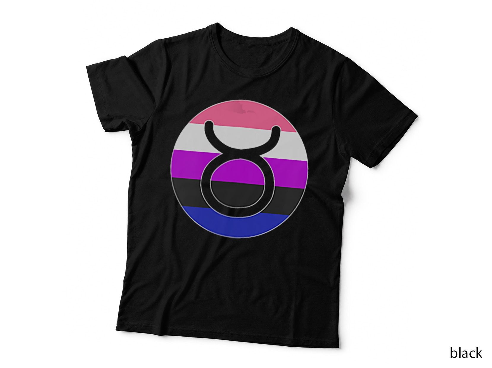Genderfluid Pride Flag Taurus Horoscope Zodiac, Gay Pride T-Shirt
