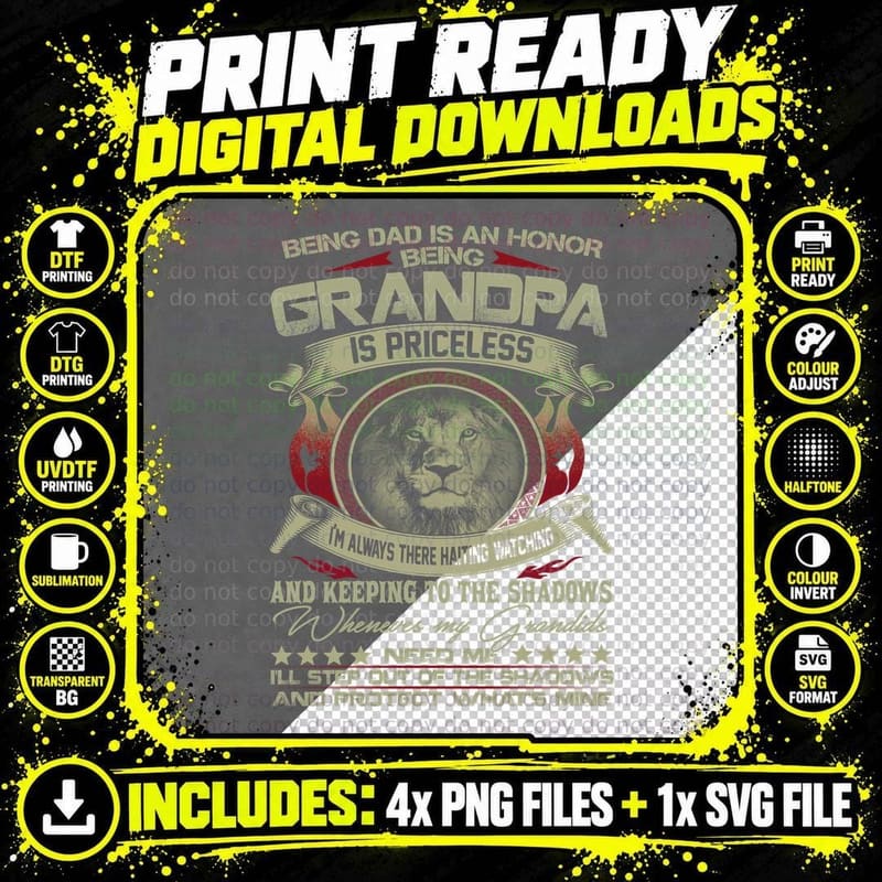 Grandpa Pride T-Shirt, Vintage Retro Style Png SVG Digital Bundle