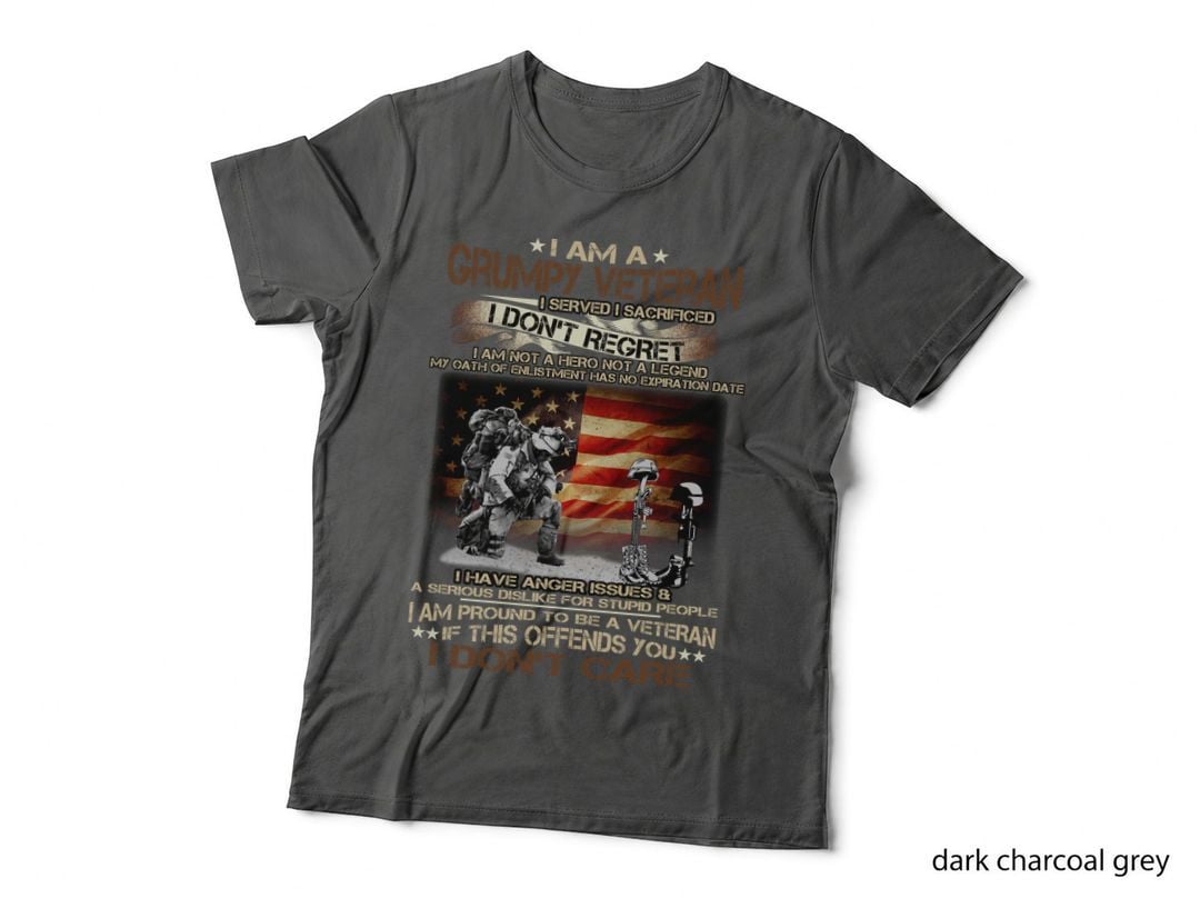 Grumpy Veteran Served and Sacrificed T-Shirt, Patriotic, Veteran Pride