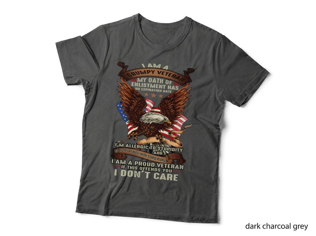 Grumpy Veteran T-Shirt, Patriotic Style, Veteran Pride