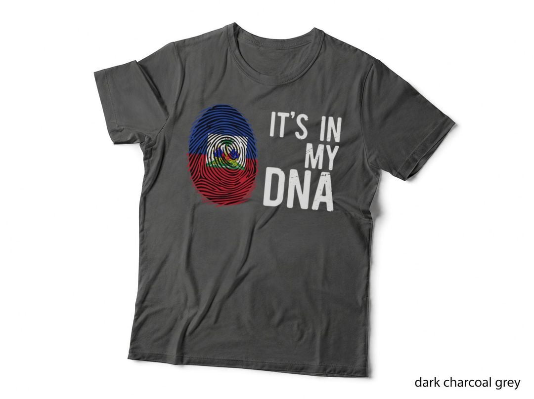 Haiti Flag Fingerprint T-Shirt, Patriotic Pride, Country Culture