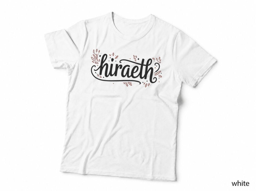 Hiraeth Welsh Pride Swirly Pink Whimsical Caru Cymru Cymraeg Proud T-Shirt