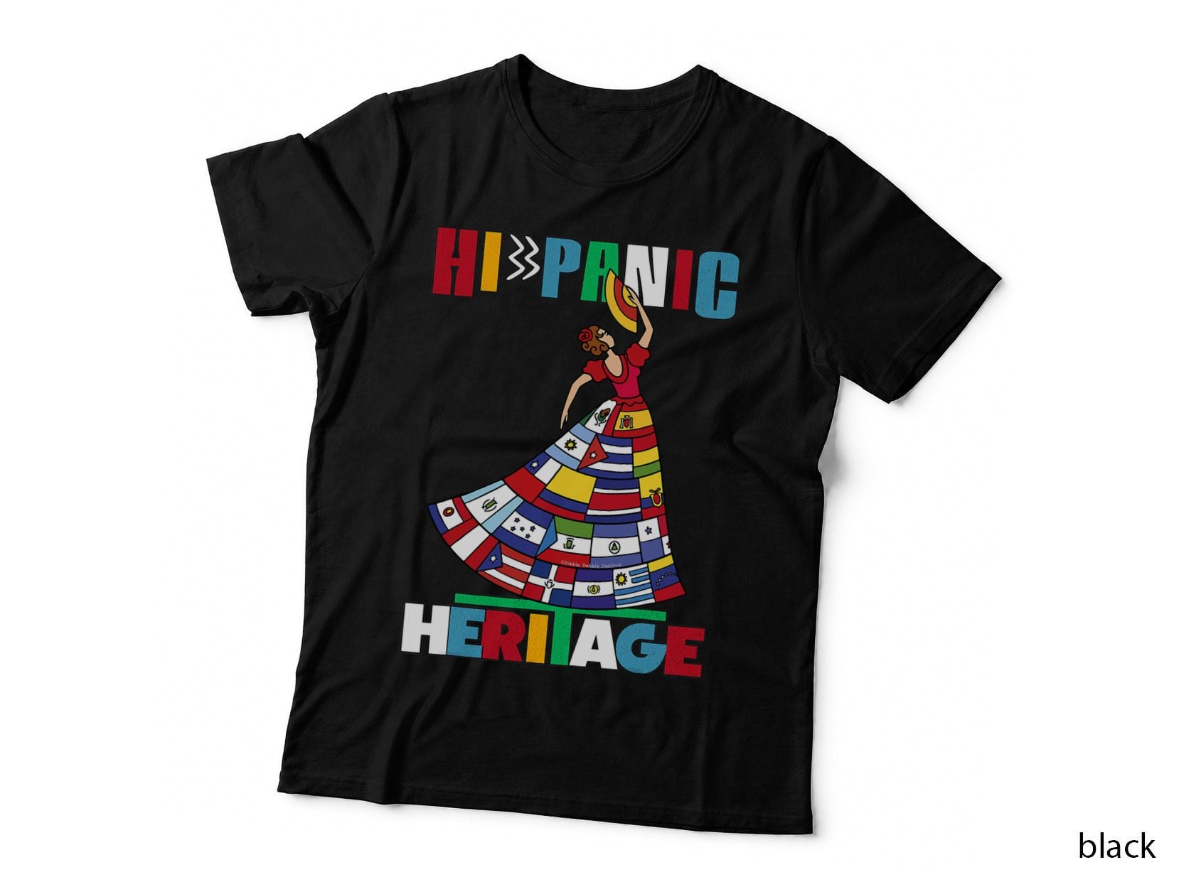 Hispanic Countries Flags Hispanic Heritage Month Pride T-Shirt