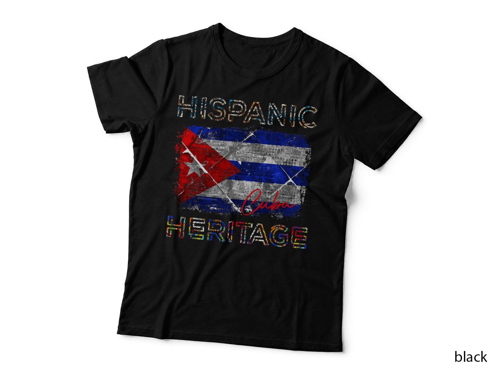 Hispanic Heritage Month Cuba Flag Latino Cuban Pride T-Shirt