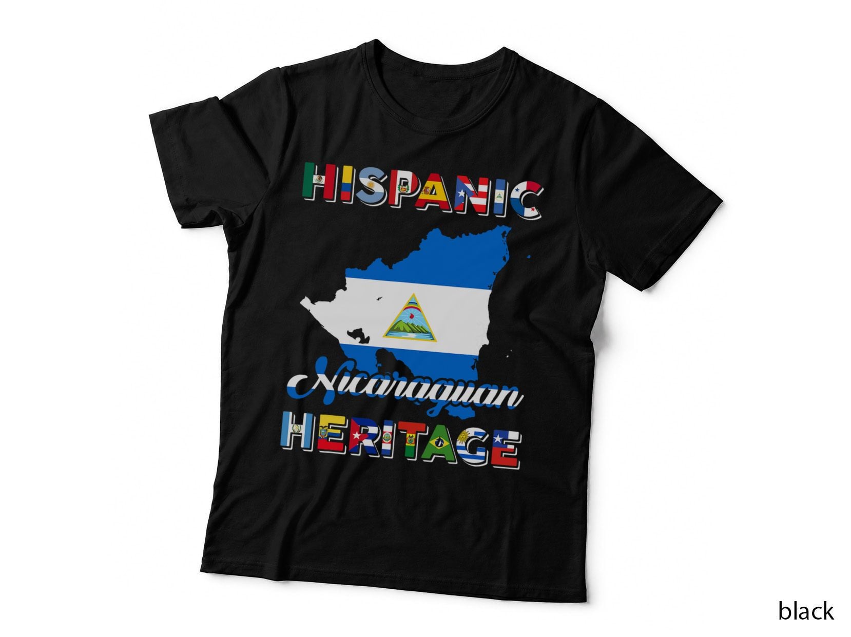 Hispanic Heritage Month Nicaraguan Nicaragua Flag Pride T-Shirt