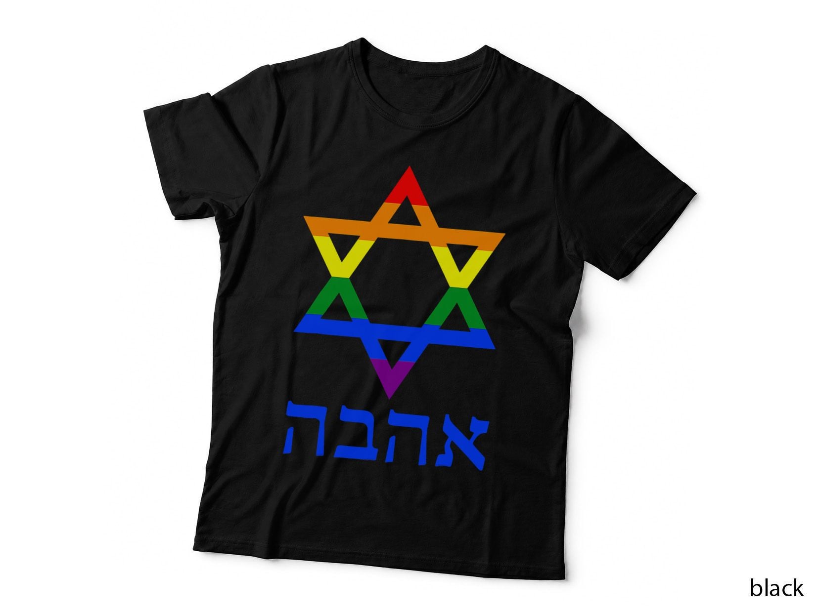 Jewish Gay Pride Rainbow Lgbt Hebrew Passover Jewish T-Shirt