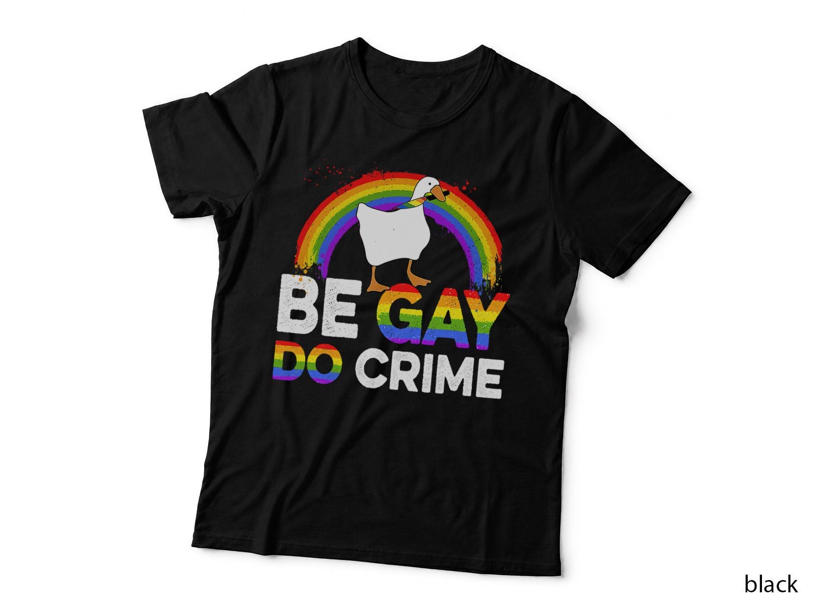 LGBT Flag Be Gay Do Crime Retro Funny Pride Month T-Shirt