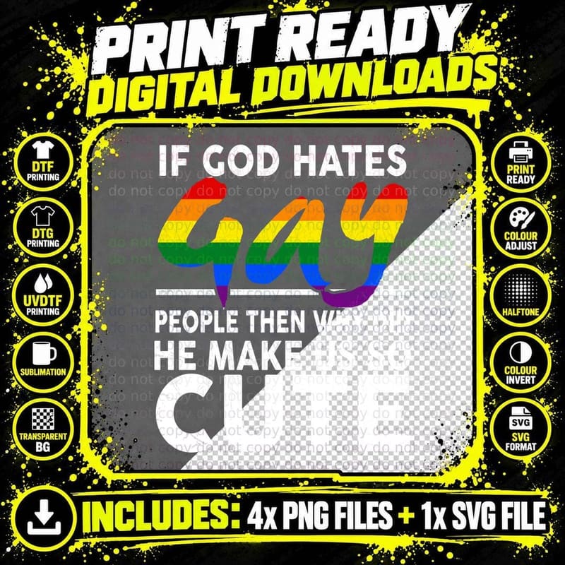 LGBT Pride Rainbow Gay T-Shirt, Pride Month Apparel Png SVG Digital Bundle