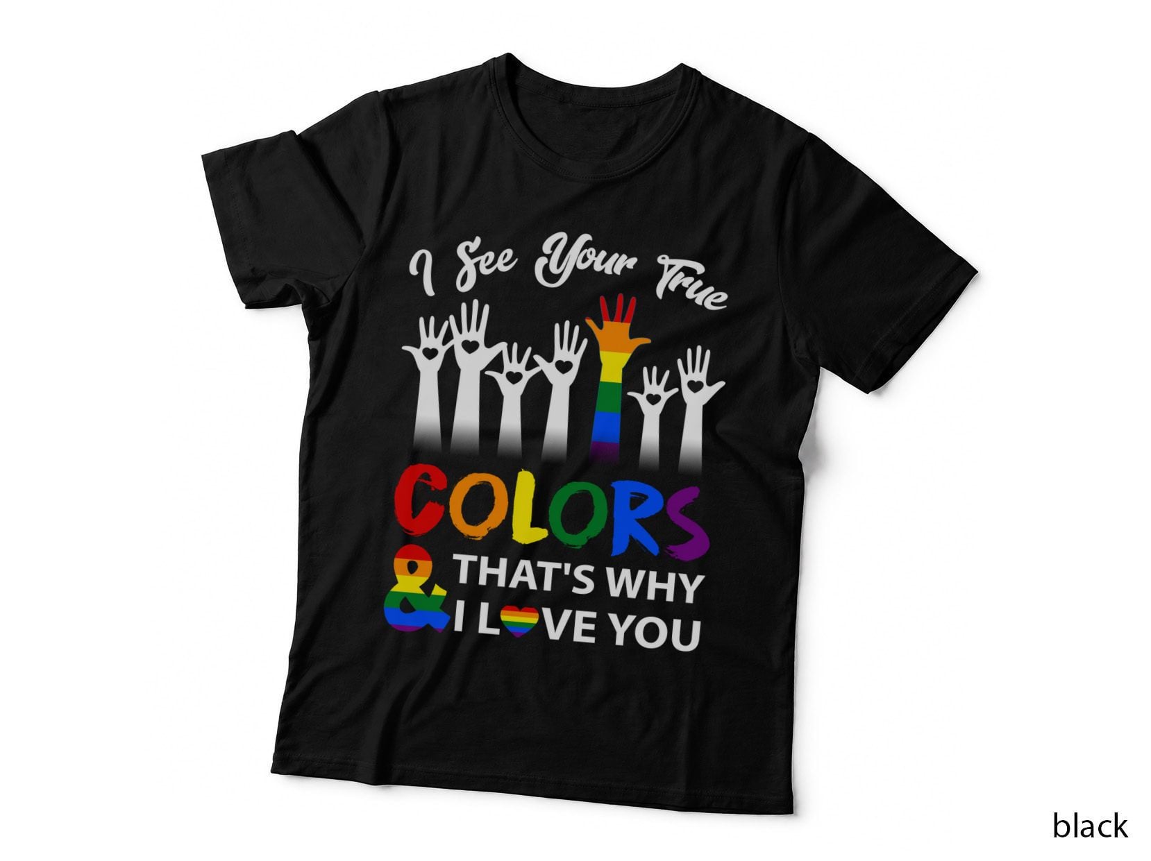 LGBT Pride Rainbow Hand T-Shirt, Pride Month Celebration