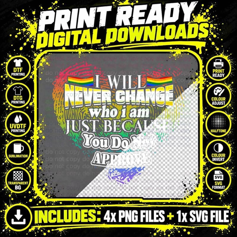 LGBT Pride Rainbow Skull T-Shirt, Pride Apparel Png SVG Digital Bundle
