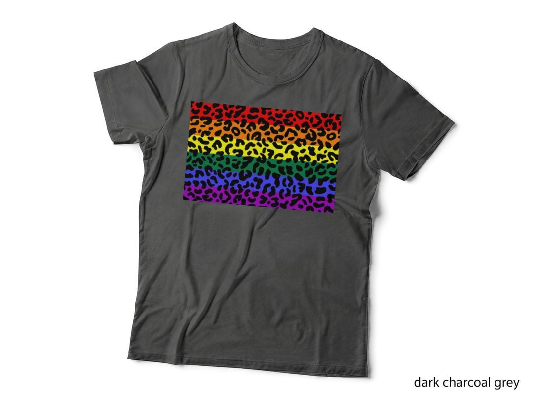 Leopard Print Pride Flag T-Shirt