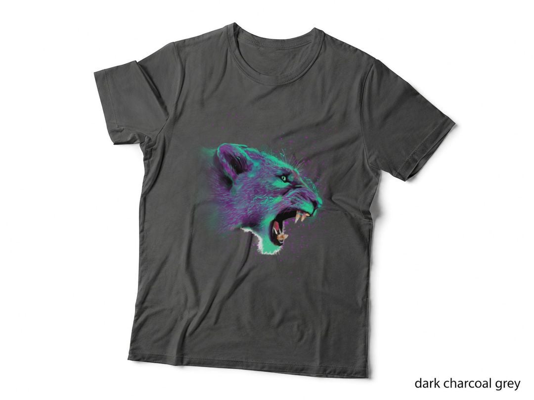 Lion Roar T-Shirt, Colorful Animal Print, Wild Pride Apparel