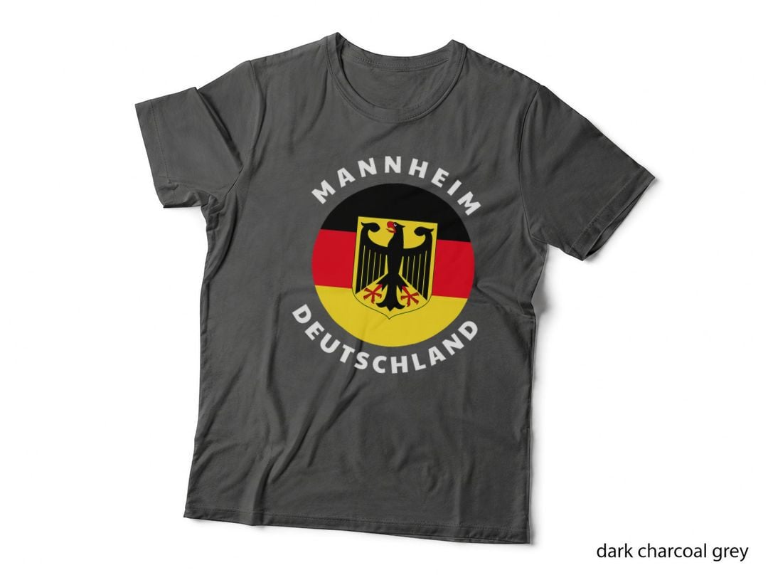 Mannheim Germany DE German Heritage & Pride Flag Badge T-Shirt