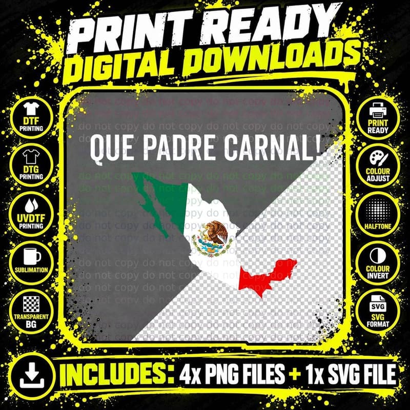 Mexican Flag Mexicana Mexico Heritage Spanish Slang Png SVG Digital Bundle