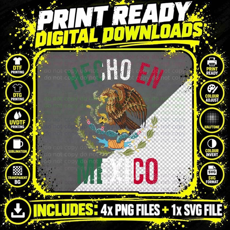 Mexico Eagle Hispanic Heritage Mexican Pride Mexico Png SVG Digital Bundle
