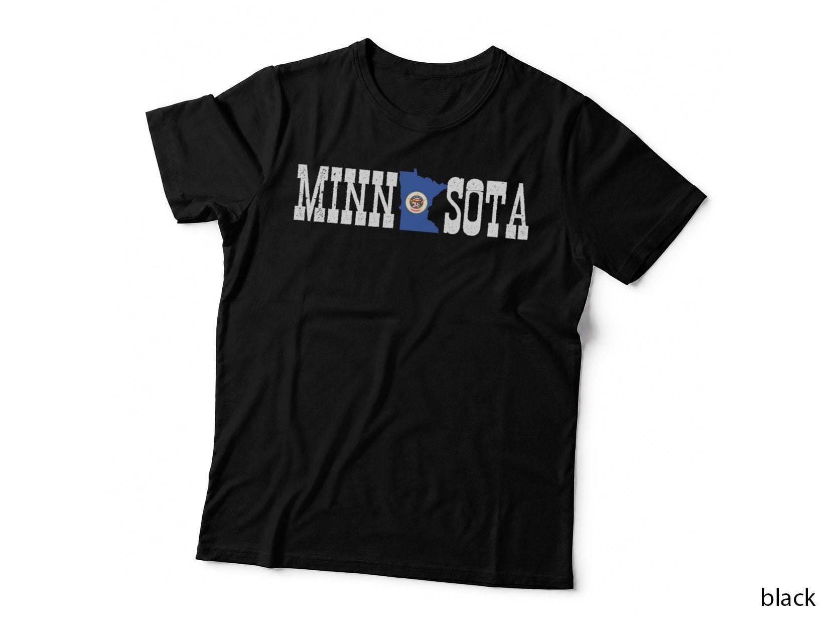 Minnesota State and Minnesota Flag with Pride for Minnesota T-Shirt