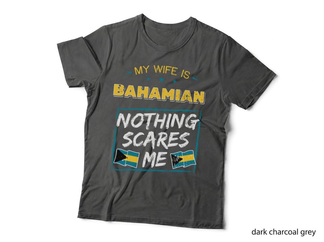 My Wife Is Bahamian Bahamas Heritage Roots Flag Pride T-Shirt