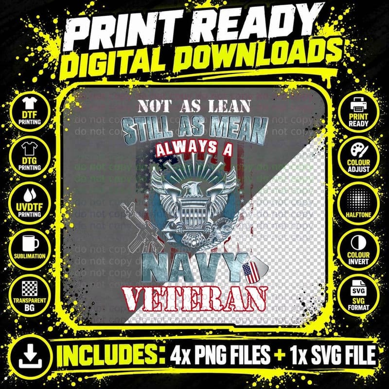Navy Veteran T-Shirt, Patriotic, Military Pride Png SVG Digital Bundle