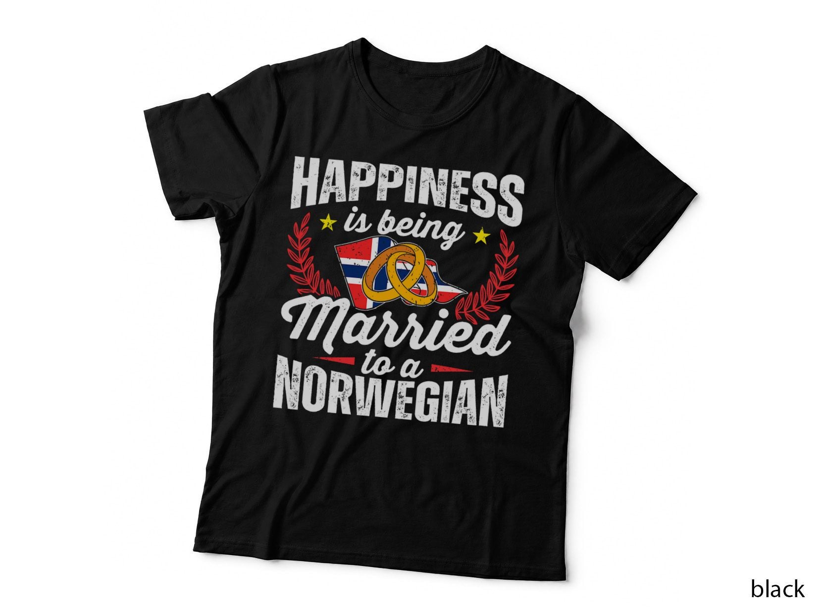 Norwegian Marriage Norway Pride Married Flag Wedded Culture T-Shirt