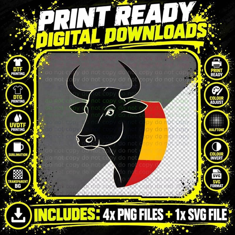 Patriotic España Flag Graphic, Animal Pride T-Shirt Png SVG Digital Bundle