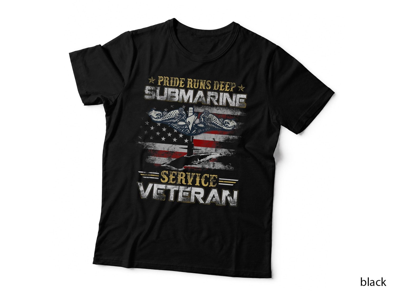 Pride Runs Deep Submarine Service Veteran Flag Patriot, Gay Pride T-Shirt