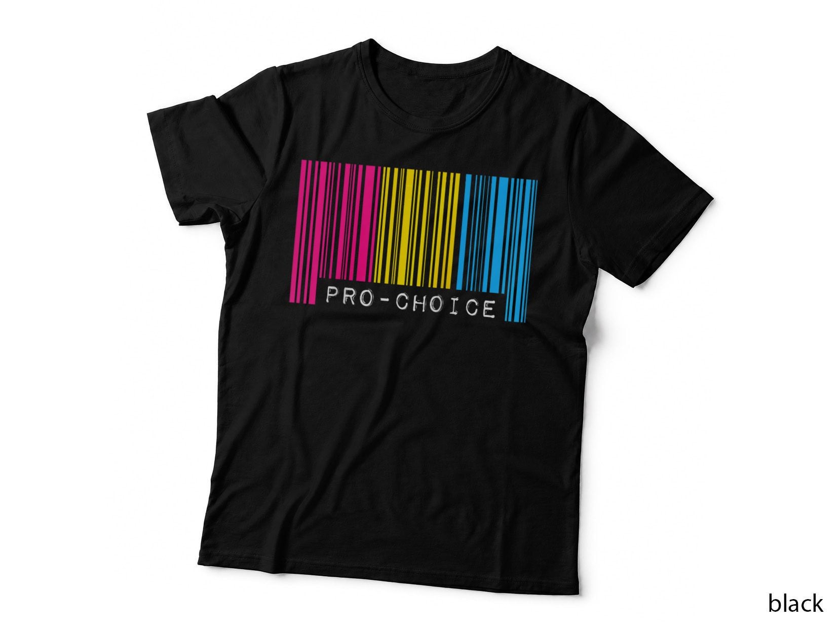 Pro Choice Pro Feminism Pansexual Pride Flag Barcode T-Shirt