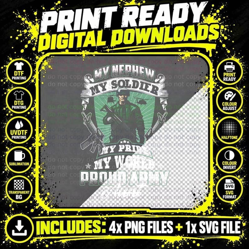 Proud Army Aunt T-Shirt, Military Pride Design Png SVG Digital Bundle