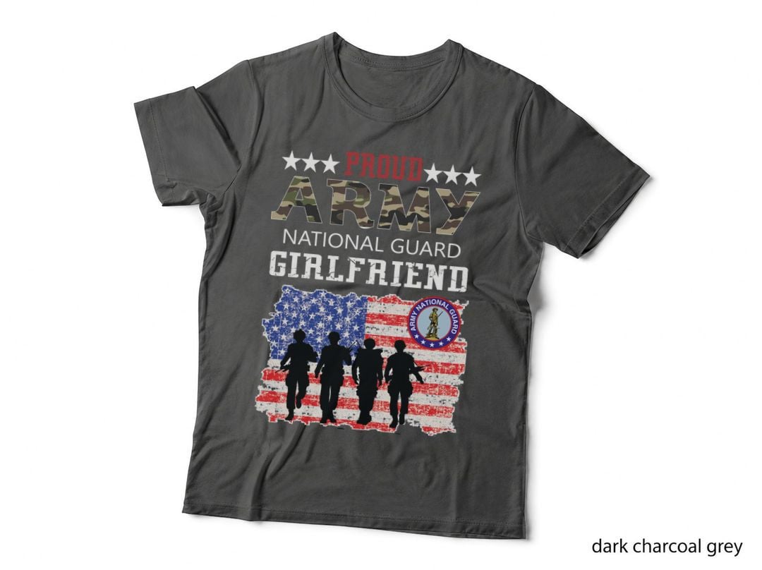 Proud Army National Guard Girlfriend T-Shirt, Patriotic, Military Pride
