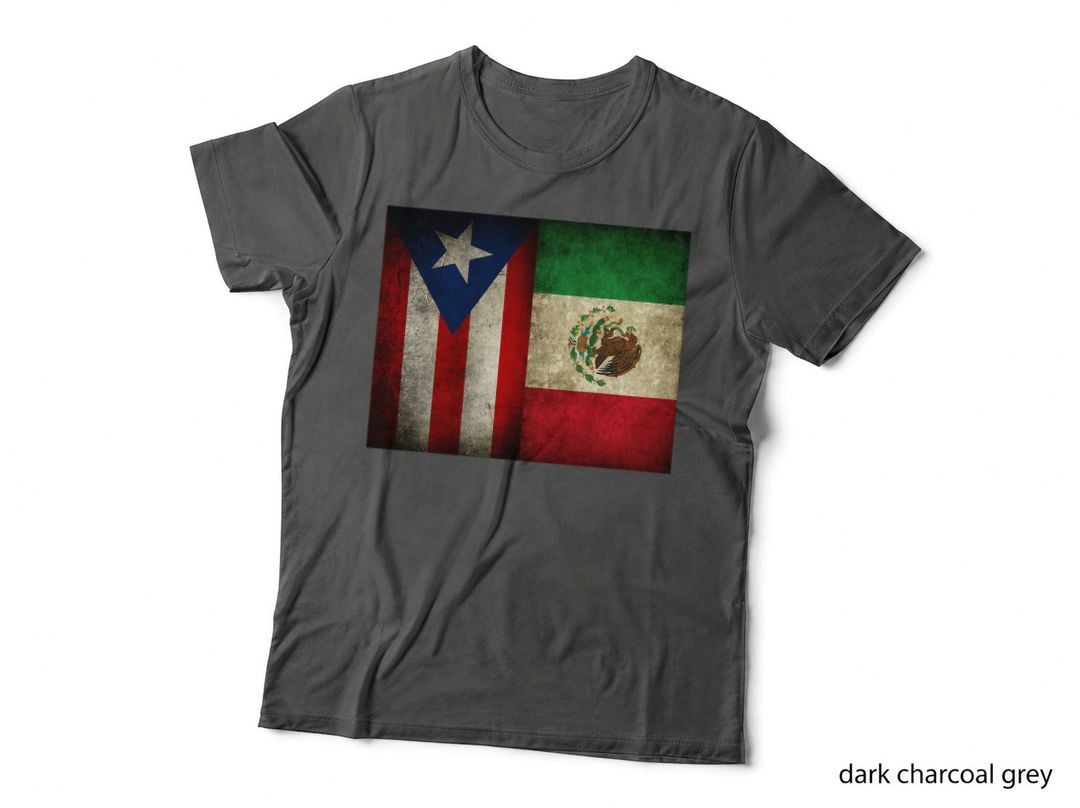 Puerto Rico & Mexico Flag Patriotic Boricua & Mexican Pride T-Shirt