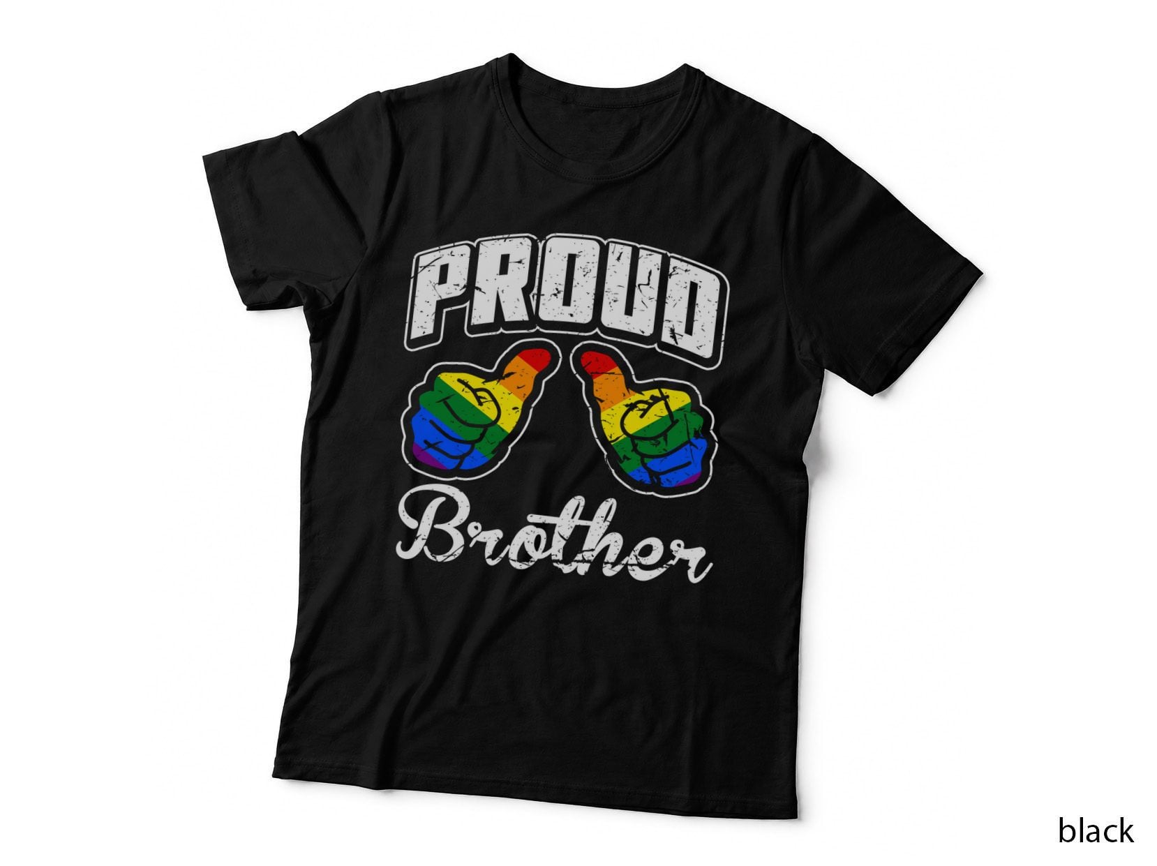 Rainbow Pride Thumbs up T-Shirt, LGBT Support Apparel