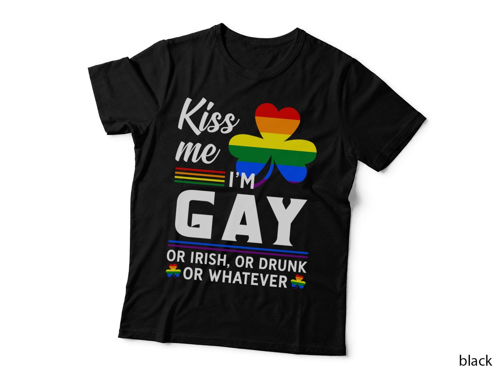 Rainbow Shamrock T-Shirt, St Patricks Day Pride, LGBTQ+ Support