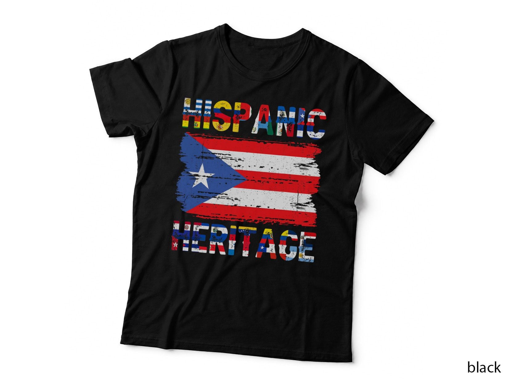Retro Puerto Rico Puerto Rican Flag Pride Hispanic Heritage T-Shirt