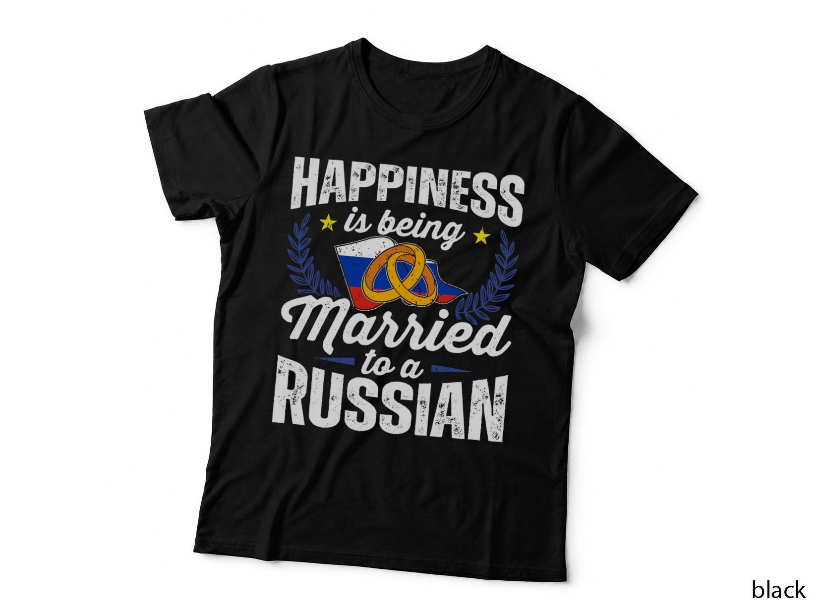 Russian Marriage Russia Pride Married Flag Wedded Culture T-Shirt
