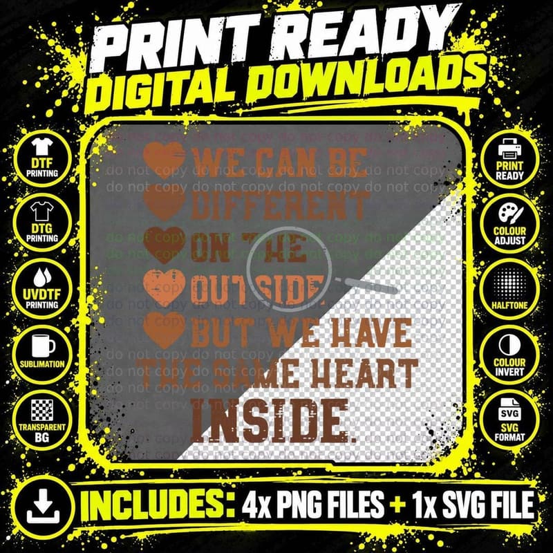 Same Heart Black History African Pride Melanin Men Women Png SVG Digital Bundle