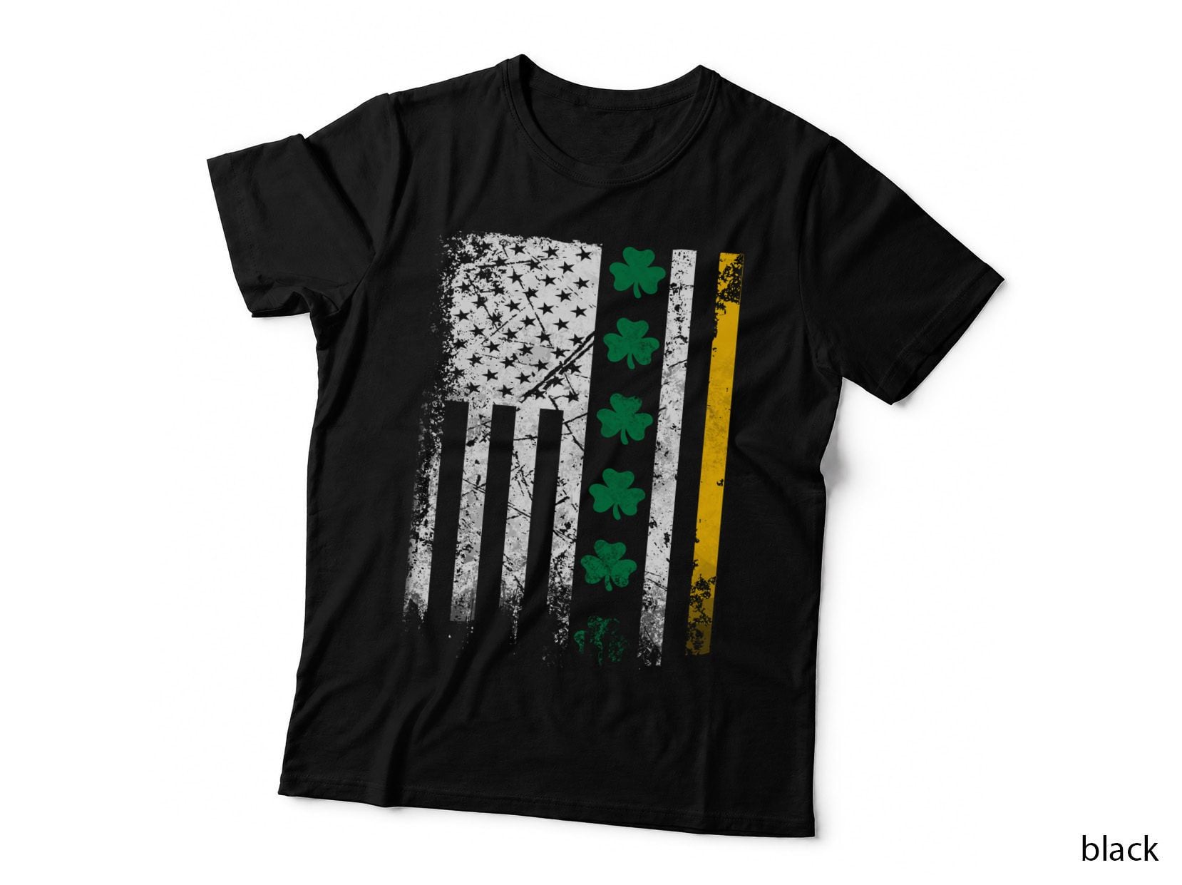 Shamrock Clover T-Shirt, St Patricks Day Print, Irish Pride