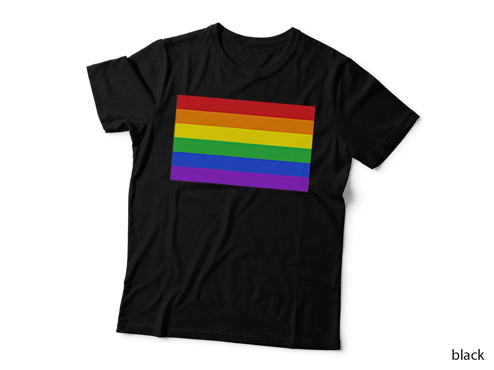 Small Pride Flag Subtle Pride Rainbow LGBT Gay Pride Month T-Shirt
