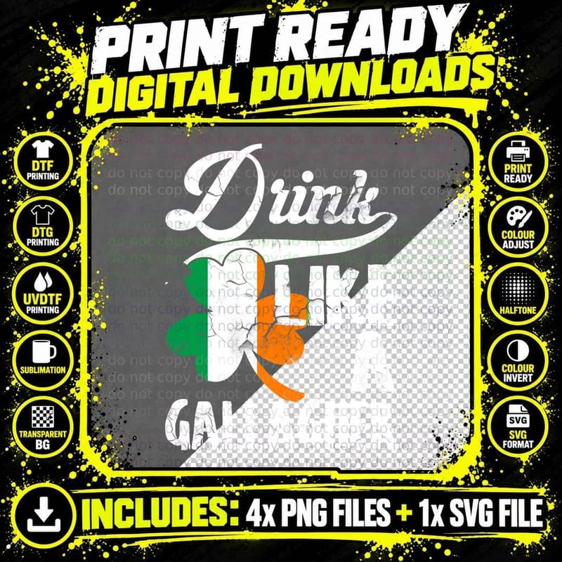 St Patrick's Day Gallagher T-Shirt, Irish Pride Print Png SVG Digital Bundle