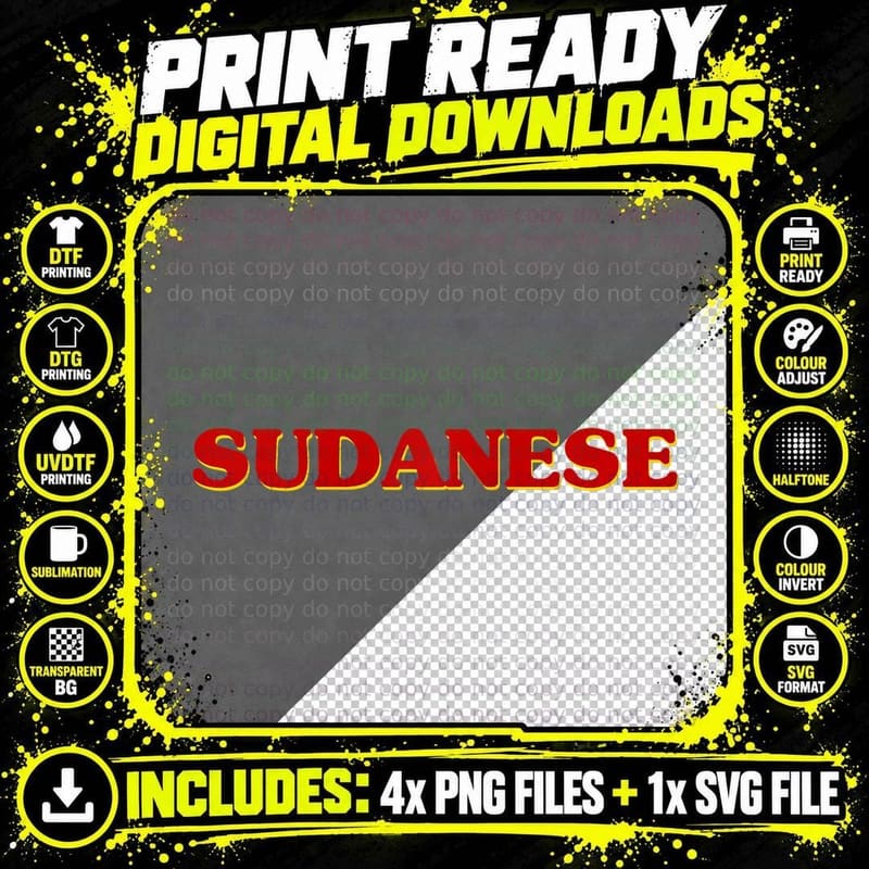 Sudanese DNA Roots Aesthetic Nationality Pride Heritage Png SVG Digital Bundle