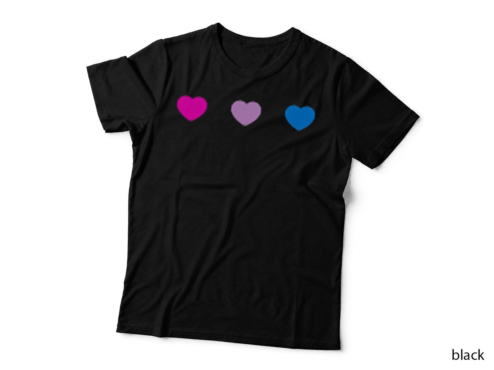 Tiny Hearts Bisexual Flag Subtle Bi Pride Month LGBT Rights T-Shirt