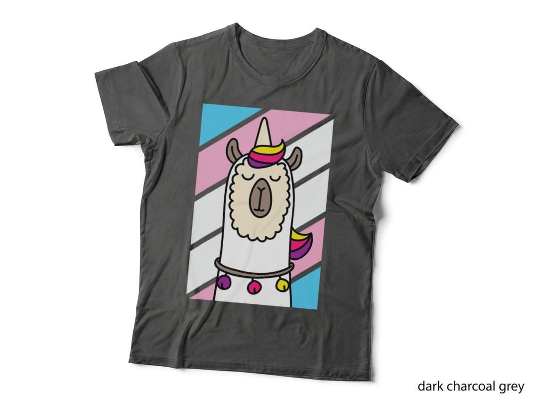 Trans-Gender Llama LGBT-Q Alpaca Unicorn Pride Flag Ally T-Shirt