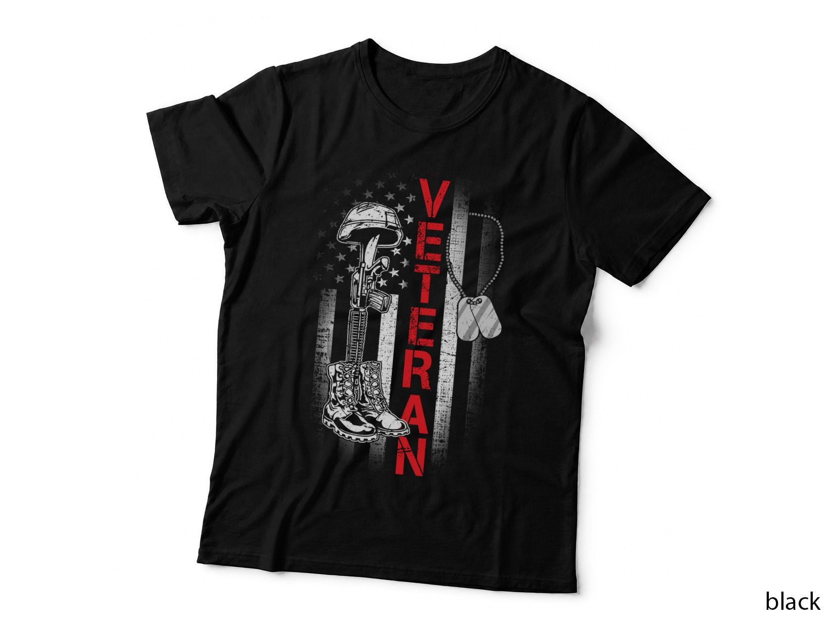 US Veteran T-Shirt, Patriotic Design, Military Pride