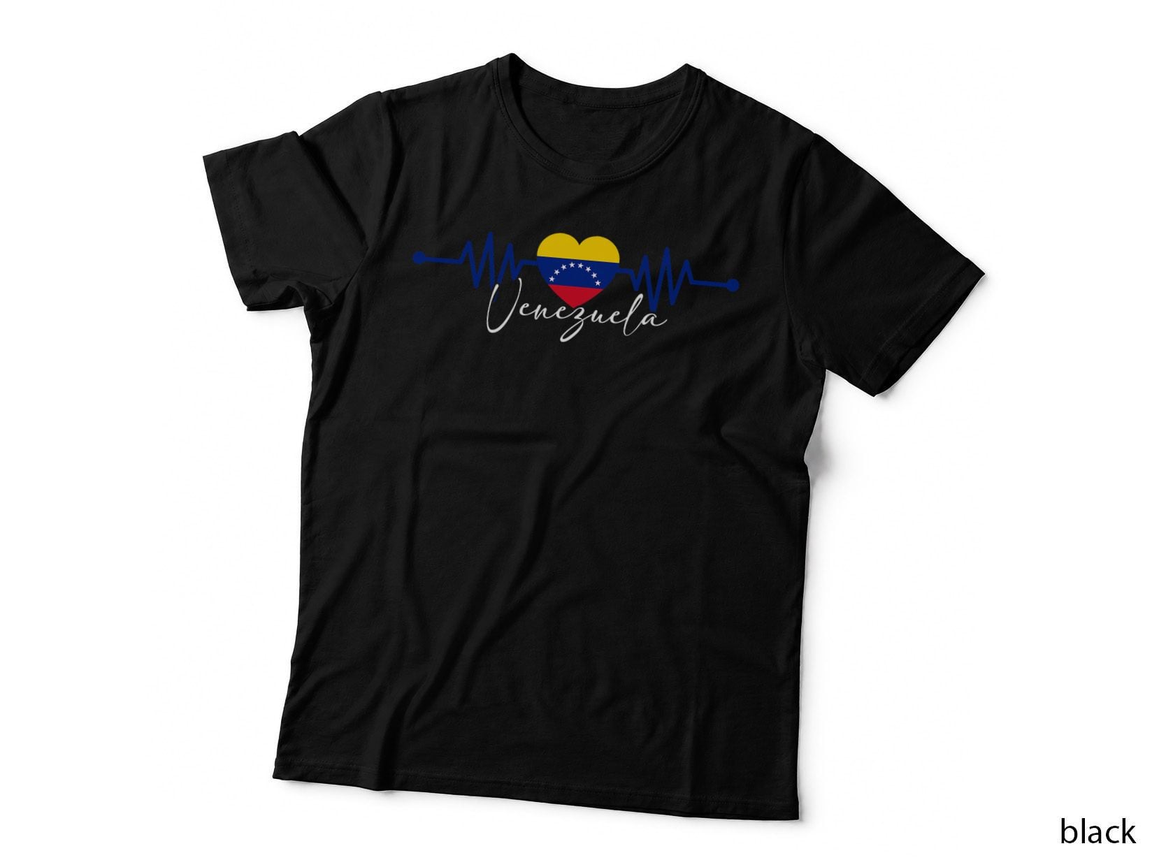 Venezuela Heritage Roots Heartbeat Venezuelan Flag Pride T-Shirt