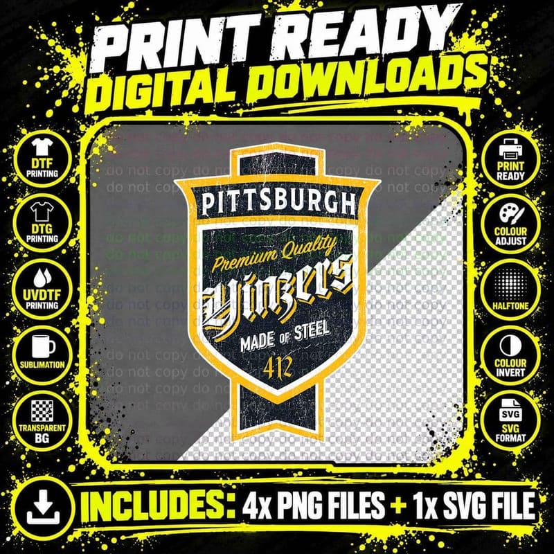 Vintage Pittsburgh Yinzer Beer Label T-Shirt - Yinzer Png SVG Digital Bundle