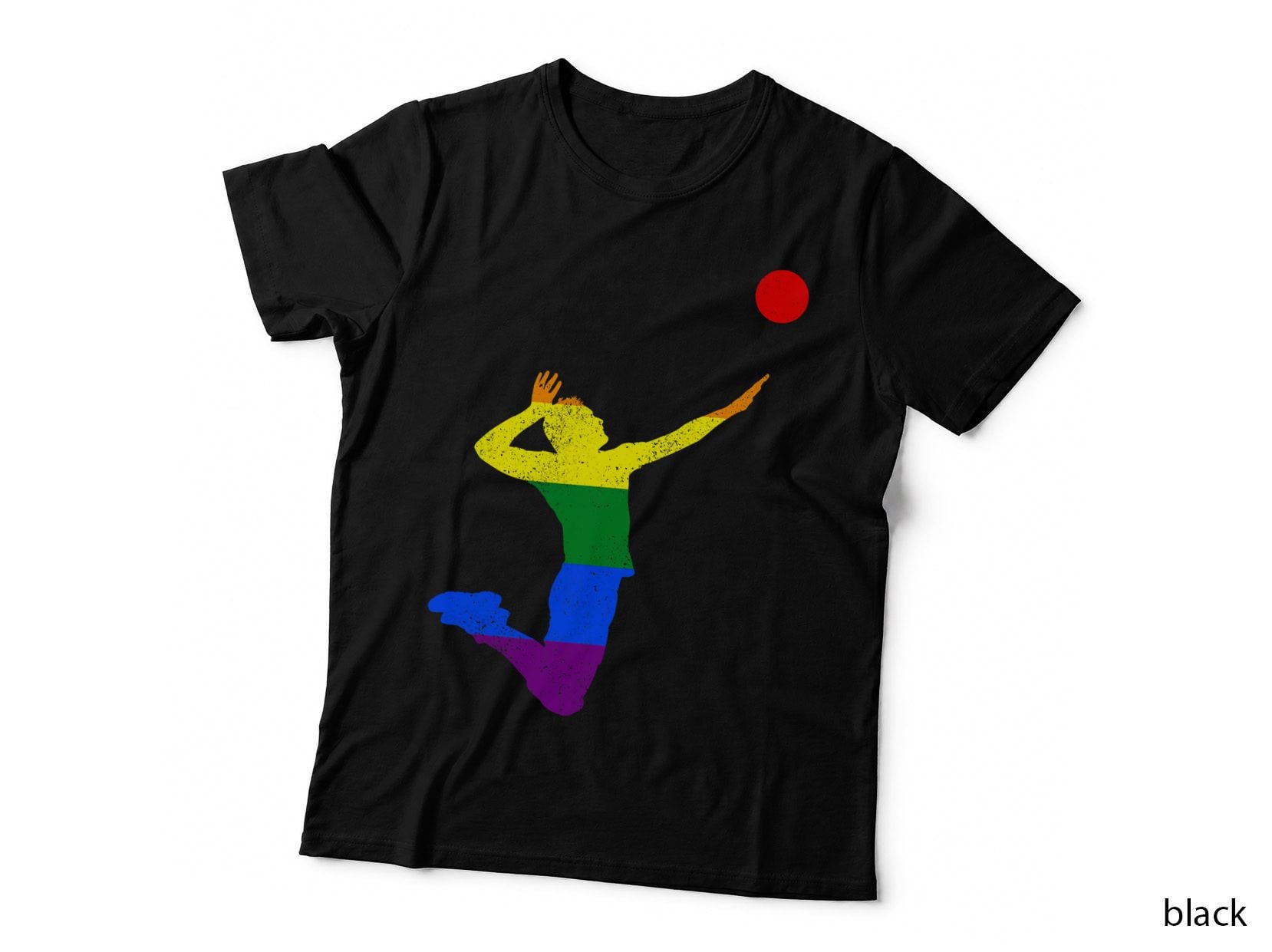 Volleyball Gay Pride LGBTQ Volleyball Player Supporter Fans T-Shirt
