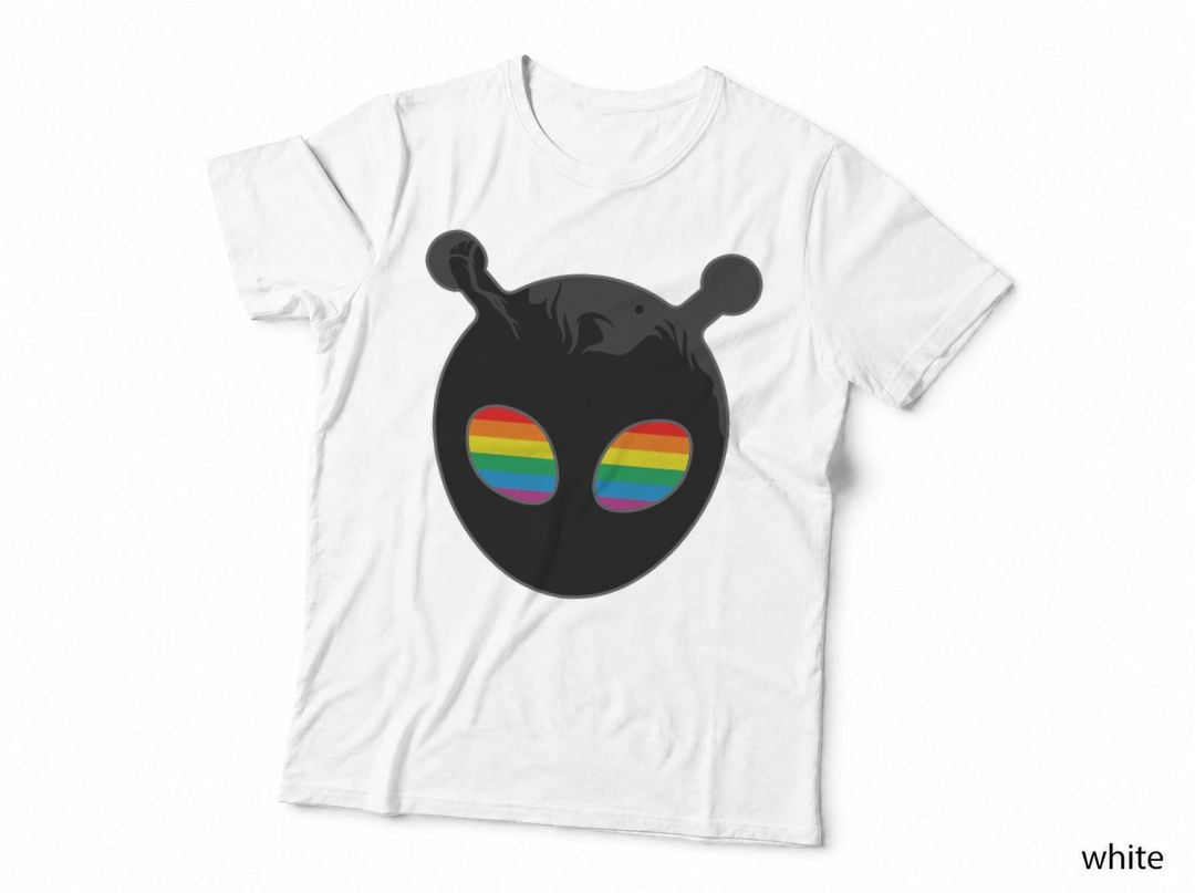 Gay Alien LGBTQ Rainbow T-Shirt