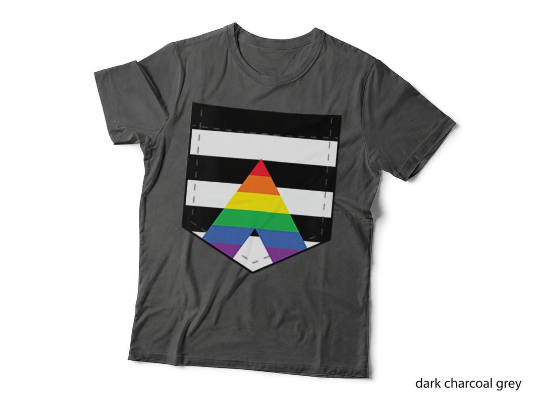 LGBTQ Straight Ally Flag T-Shirt, Great Tee