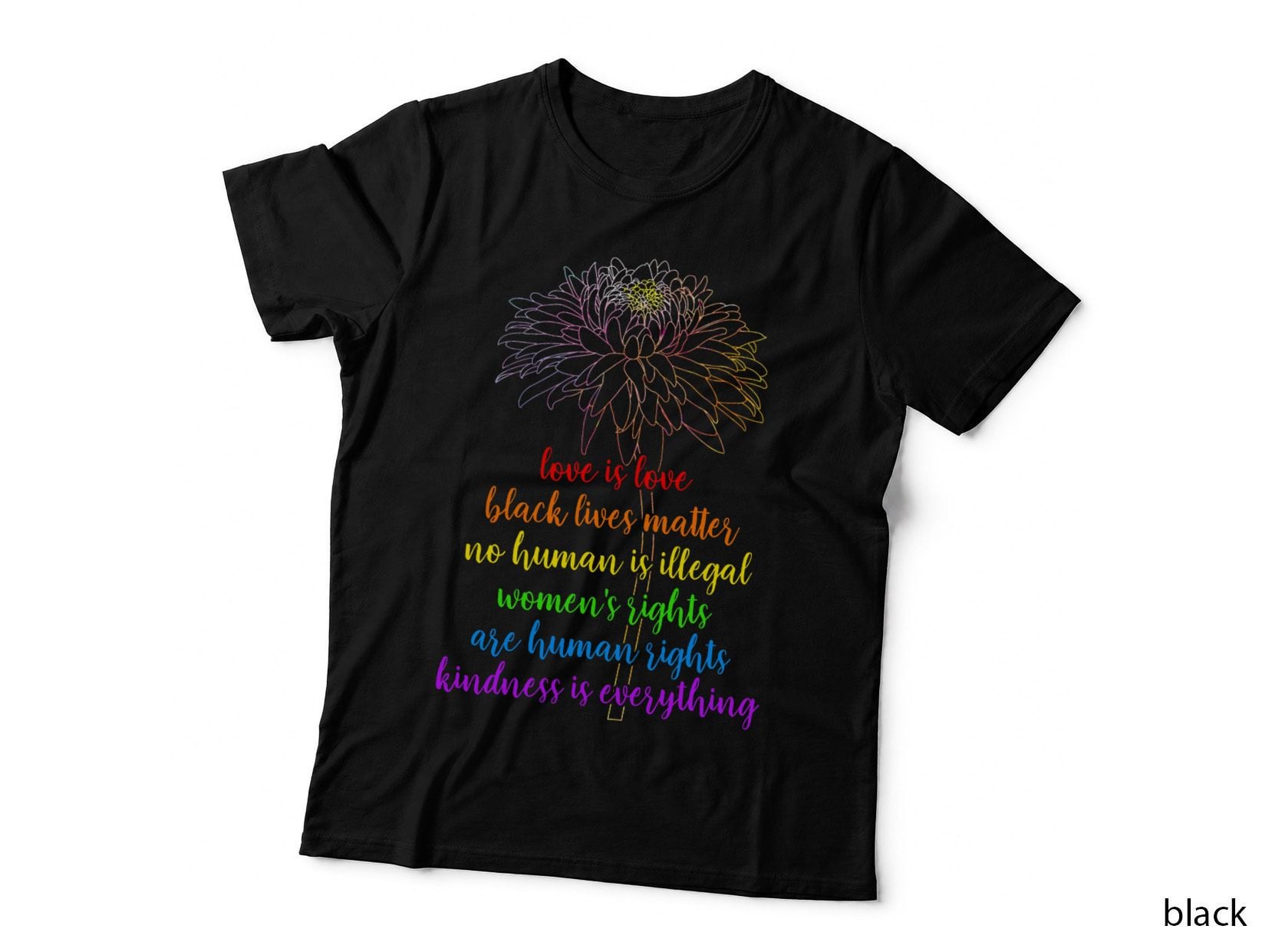 Rainbow LGBTQ Black Lives Matter Science Tee for Activists T-Shirt